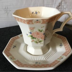 Nikko Japan Classic Collection Cameo Rose Cup and Saucer